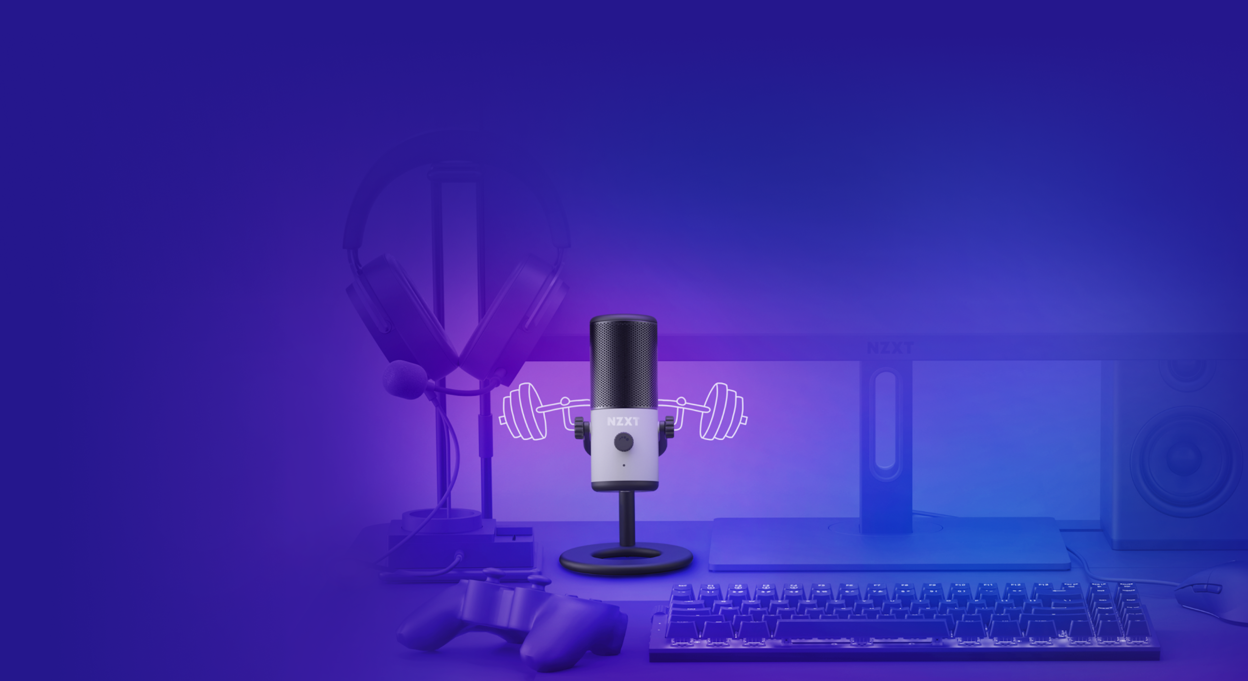Capsule Mini Microphone on Desk Set Up